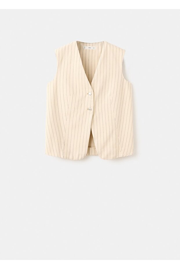 İnce çizgili yelek - 3