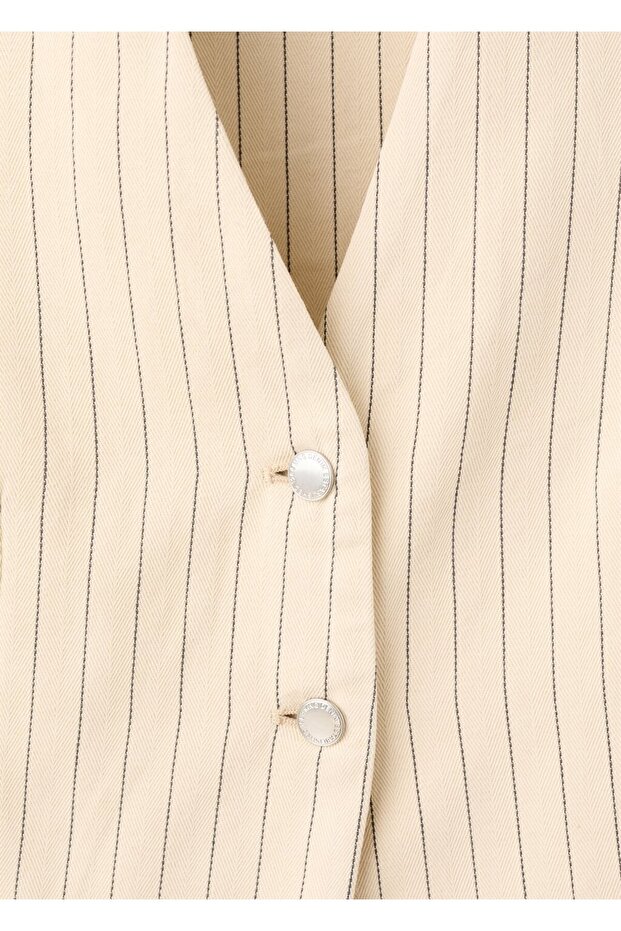 İnce çizgili yelek - 5