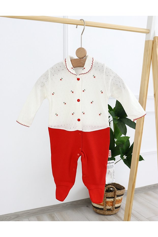 Lara jumpsuit red model