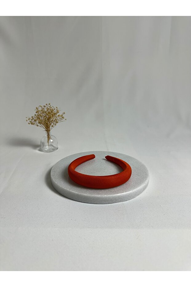 Orange Thin Curved Jersey Crown Headband