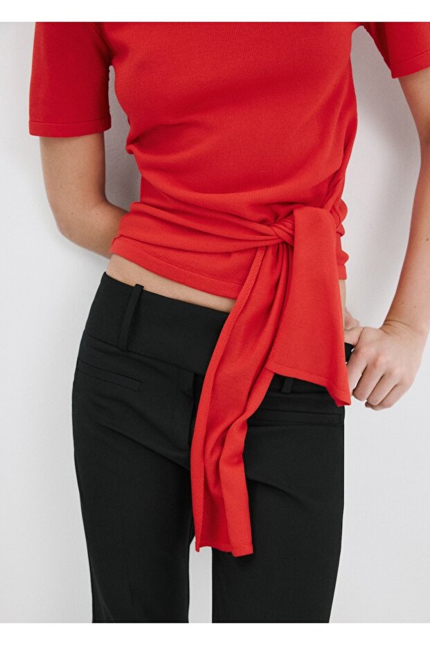 Bağ detaylı kazak - 8