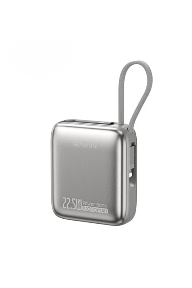بنك طاقة صغير PC1210 ثنائي الوظائف بسعة 10000 مللي أمبير وقوة شحن سريع 22.5 واط، مزود بكابل مزدوج مدمج، مدمج وسهل الحمل.