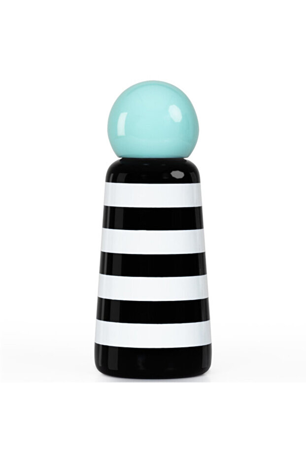 Skittle Bottle – 300 ml Stripes & Mint Blue – Insulated Hot & Cold Water Bottle