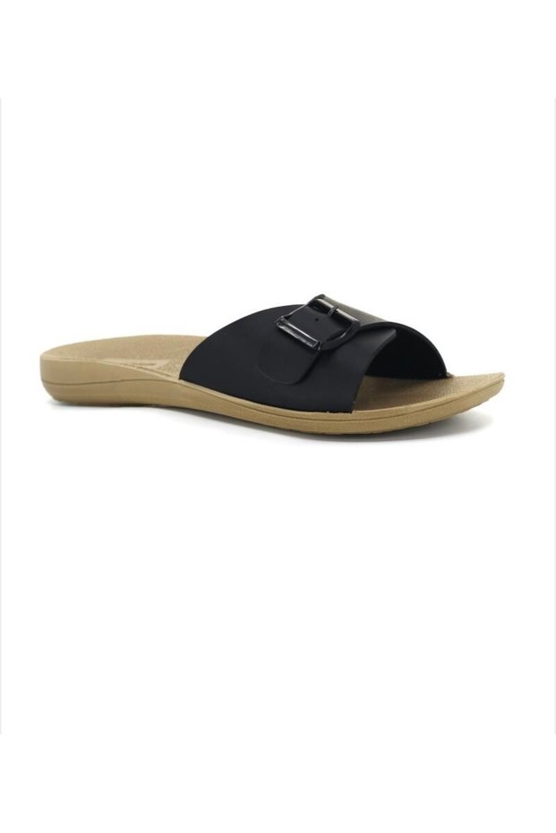 Single Buckle Campaign Style Colorful Sole Comfortable Women's Street and Home Slippers