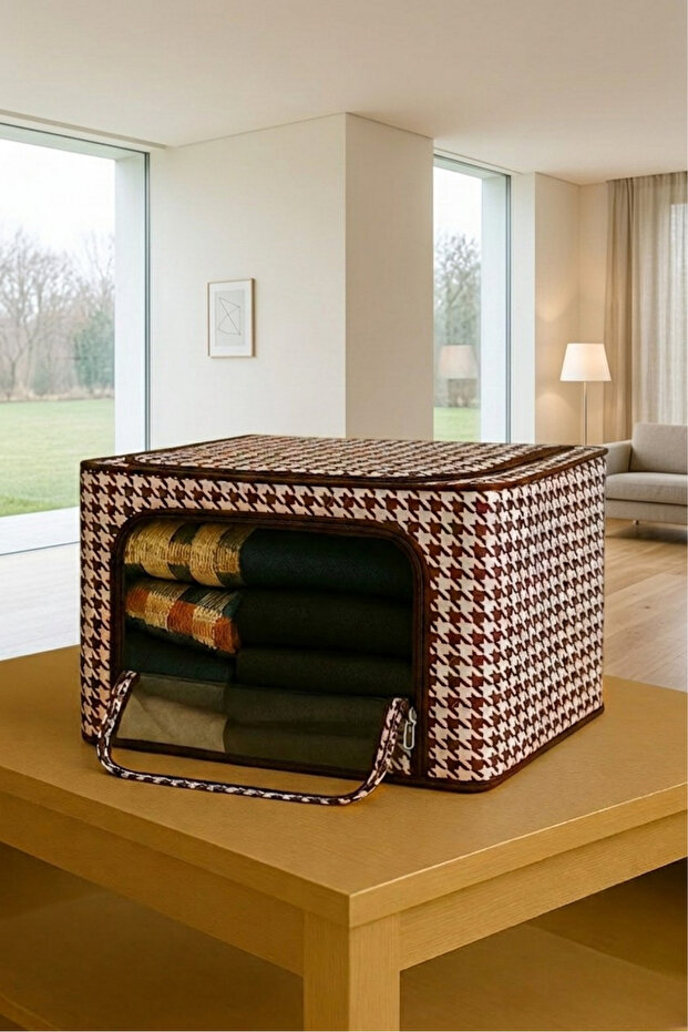 3 Pieces of Closet Organizer Crowbars Patterned | Steel Supported Zippered Window Clothing Organizer