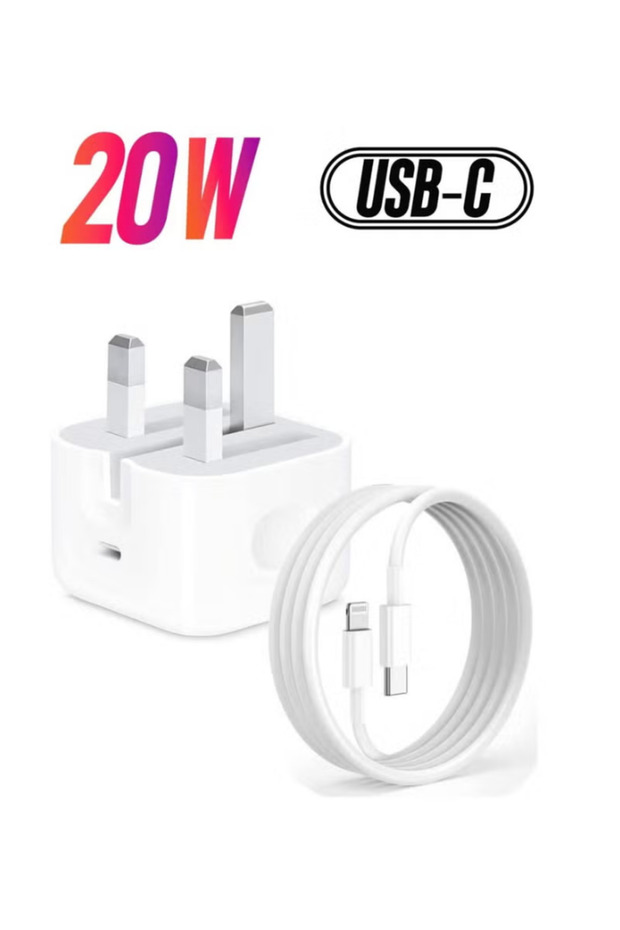 iPhone 20W Fast Charger USB C Wall Fast Charger with 1m USB C to Lightning Cable | Flare Gadgets