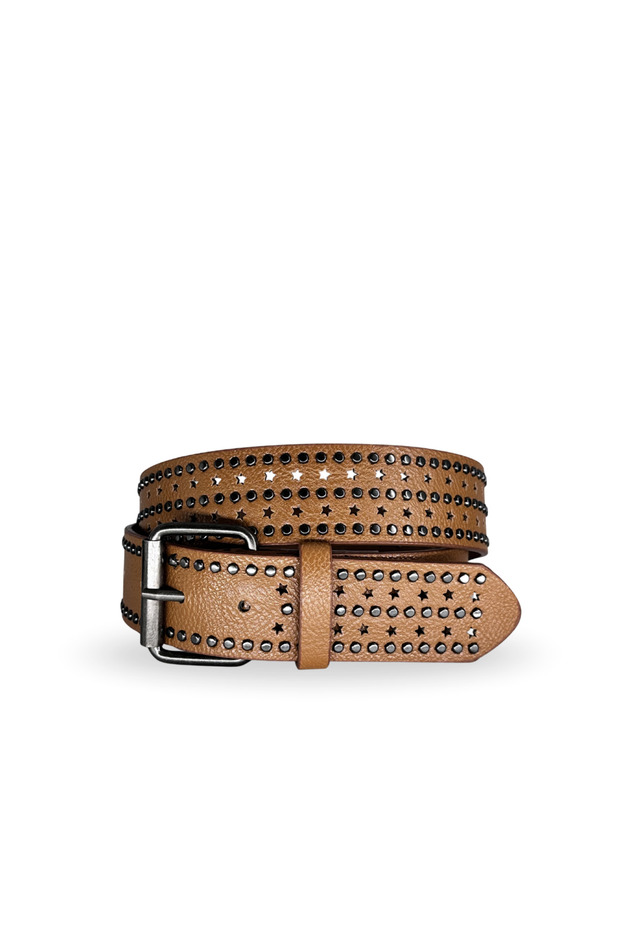 Star Detailed Studded Design Belt