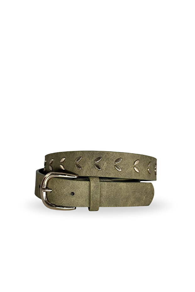 Gold Staple Detailed Belt