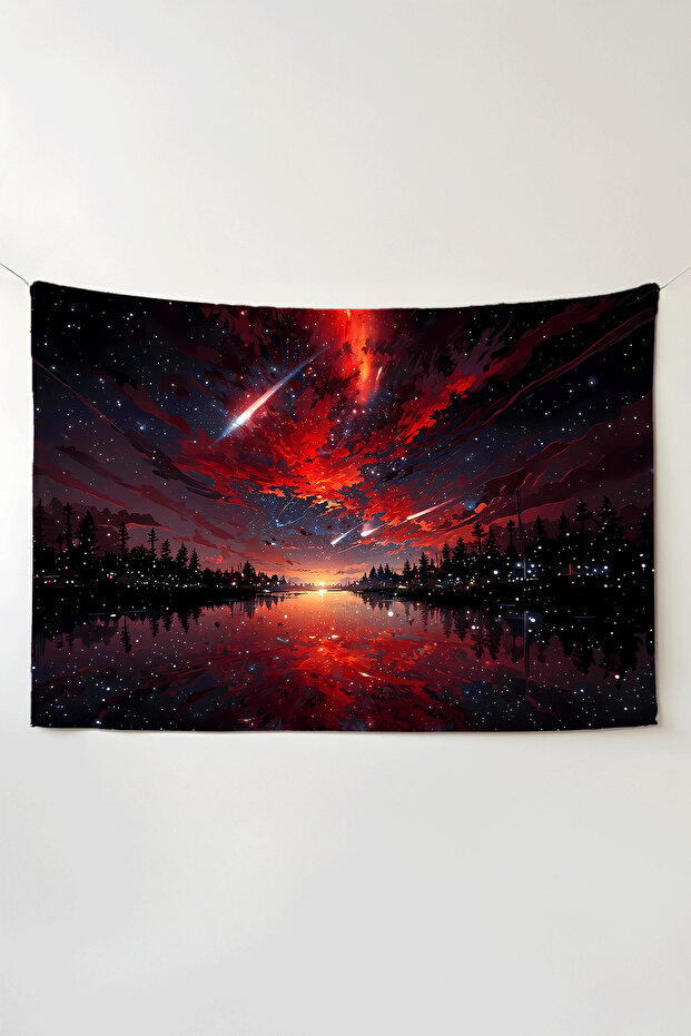Interstellar Horizontal Wall Covering – Large Size Tapestry Wall Rug Sq, Game Anime Movie Room Decor