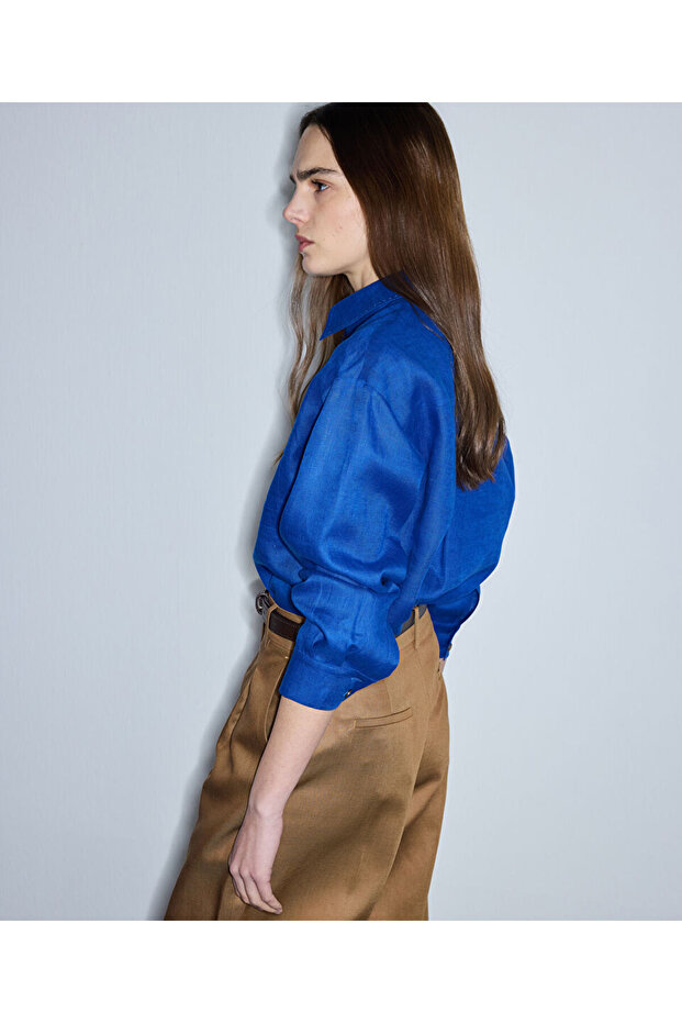 Cepli keten gömlek - 3