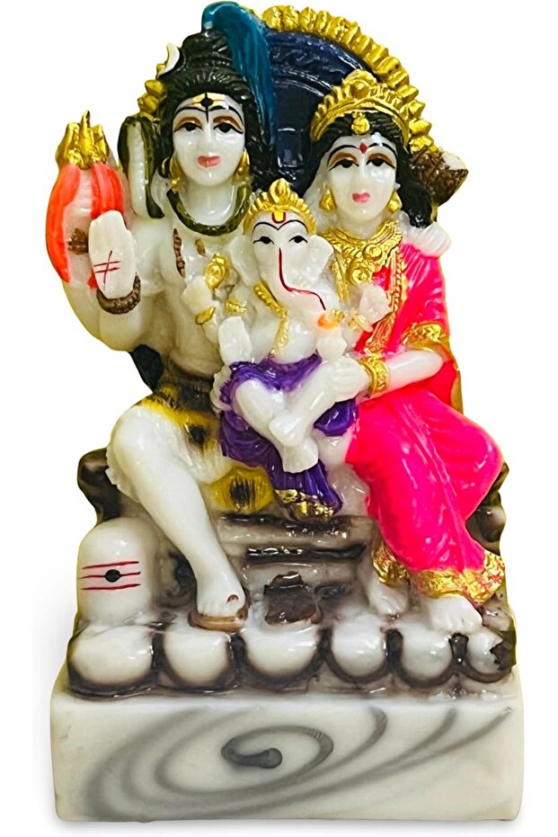 Divine Design Shiv Parivar – A Sacred Symbol of Divine Unity, Peace, and Cosmic Balance 13.5cm