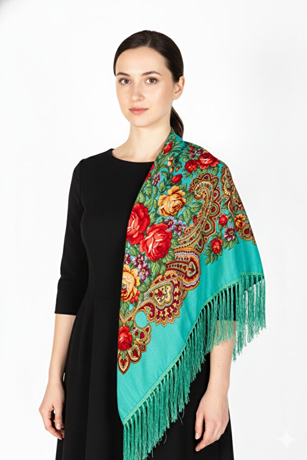 - Royal Emerald Russian Shawl