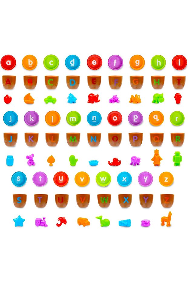Kids Alphabet Acorns Activity Set, 78 Pcs, Multicolor - 7