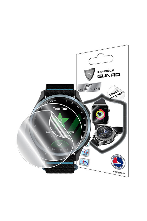 واقي شاشة متوافق مع ساعة Garmin Approach J1 GPS (قطعتان)