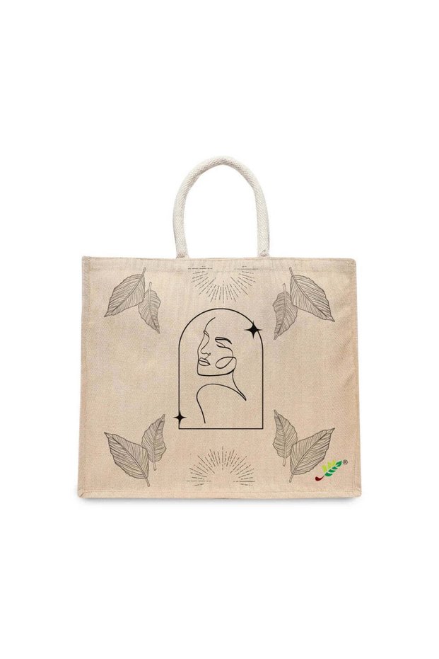 Tote Bag - Quiet Muse Printed Stylish Carry-All Cotton Tote Set of 01