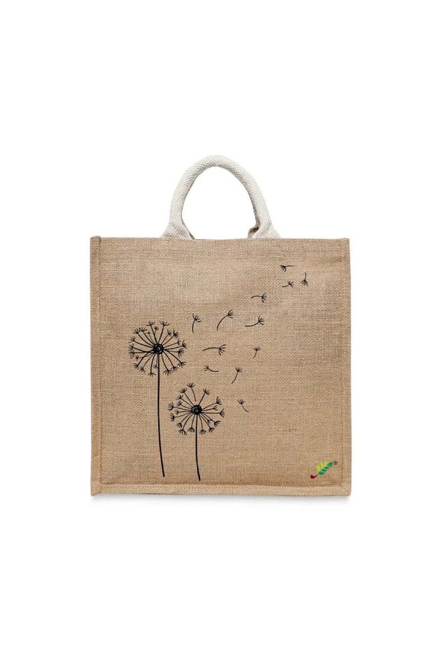 Tote Bag - Dandelion Printed Stylish Carry-All Cotton Tote Set of 01