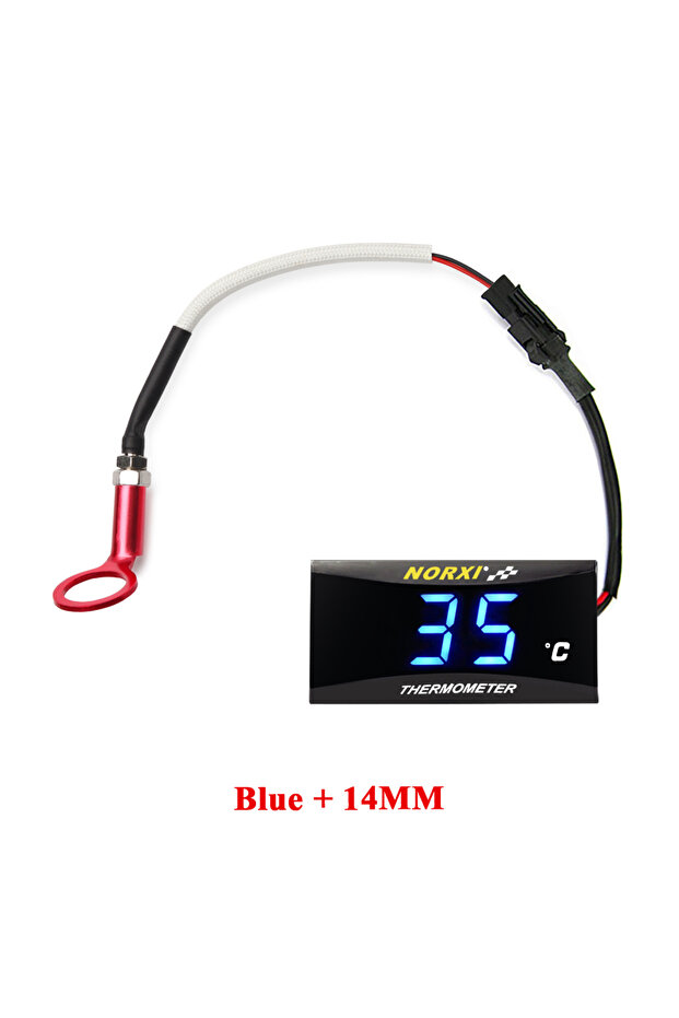 مستشعر درجة حرارة رأس أسطوانة الدراجة النارية Blue-M14، جهاز قياس رقمي صغير مربع من نوركسي، رطوبة (f)