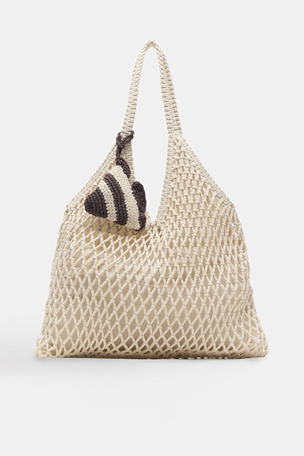 Makrome tote çanta - 1