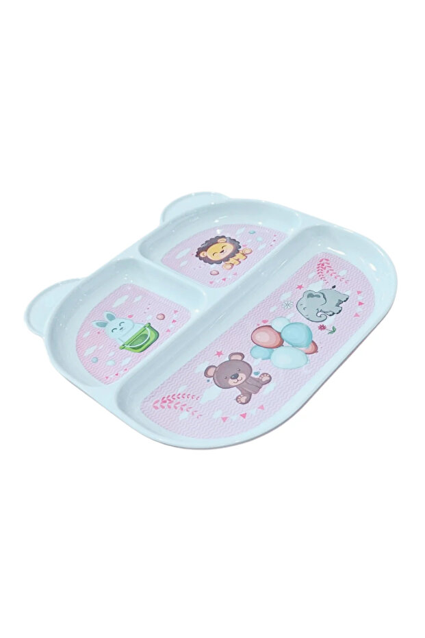 Termostar Matt Cat Patterned Compartment Plate Pink