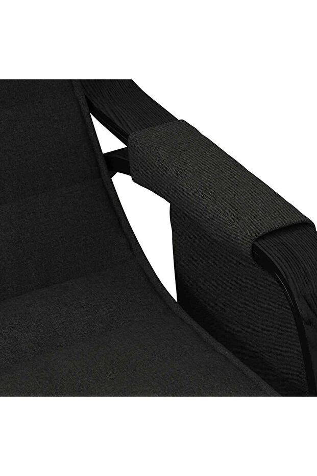 Scaun balansoar, negru, material textil - 6