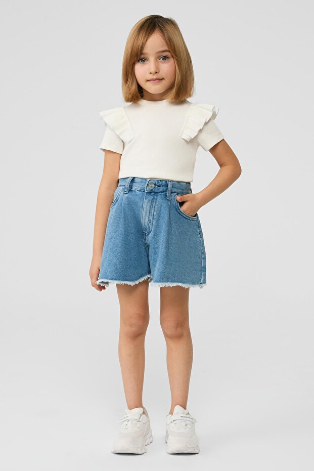 BG Store Kız Çocuk Denim Şort