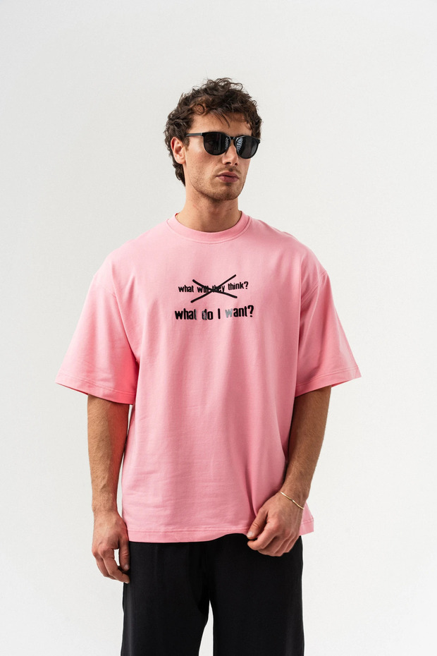 Overthink Crew Neck Jersey Oversized T-Shirt