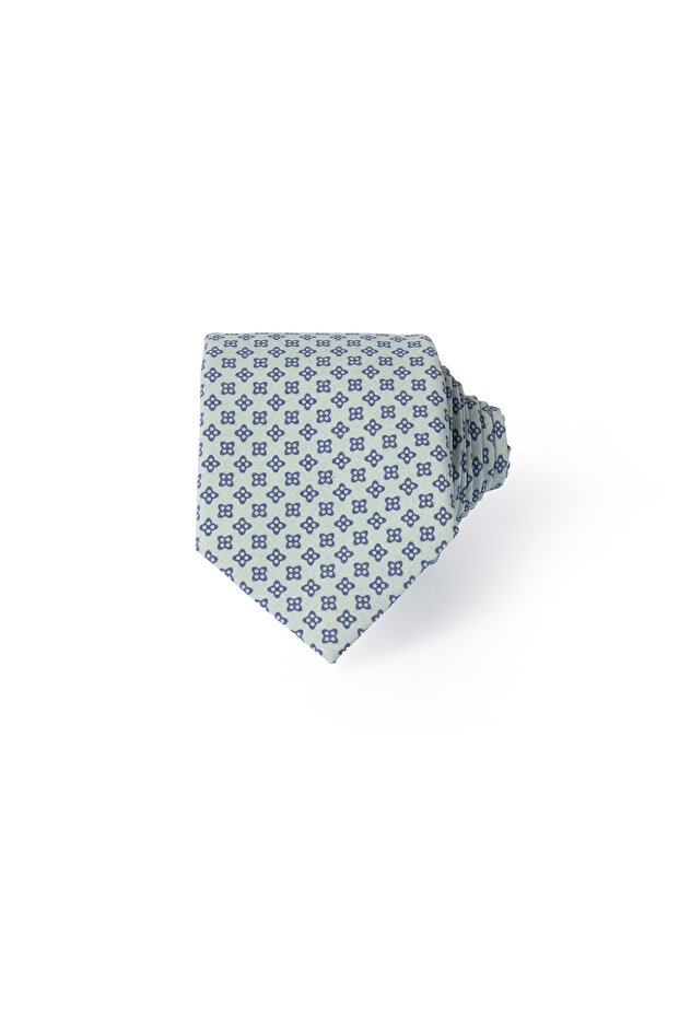 Patterned Silk Tie - 1