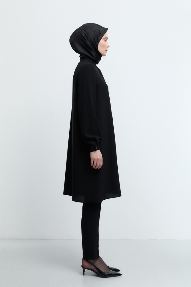 Hakim Yaka Basic Tunik - Siyah - 4