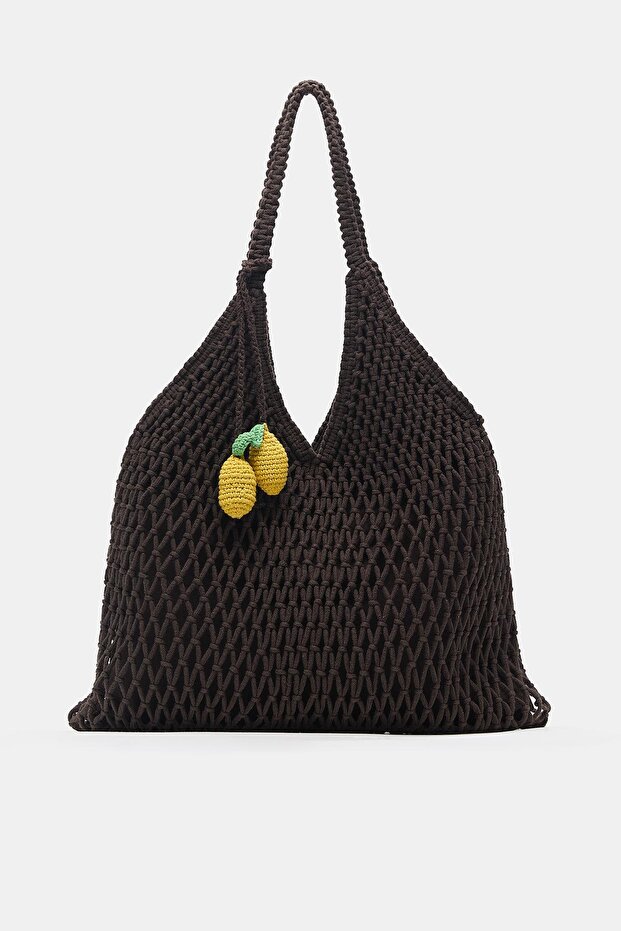 Makrome tote çanta - 1