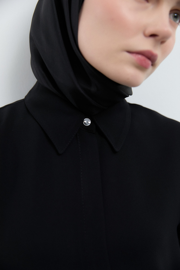 Gizli Patlı Basic Tunik - Siyah - 6