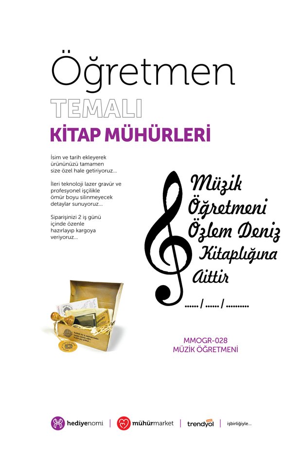 Mühürmarket > Music Teacher Book Seal - Ex-Libris - Book Stamp > Mmogr-028