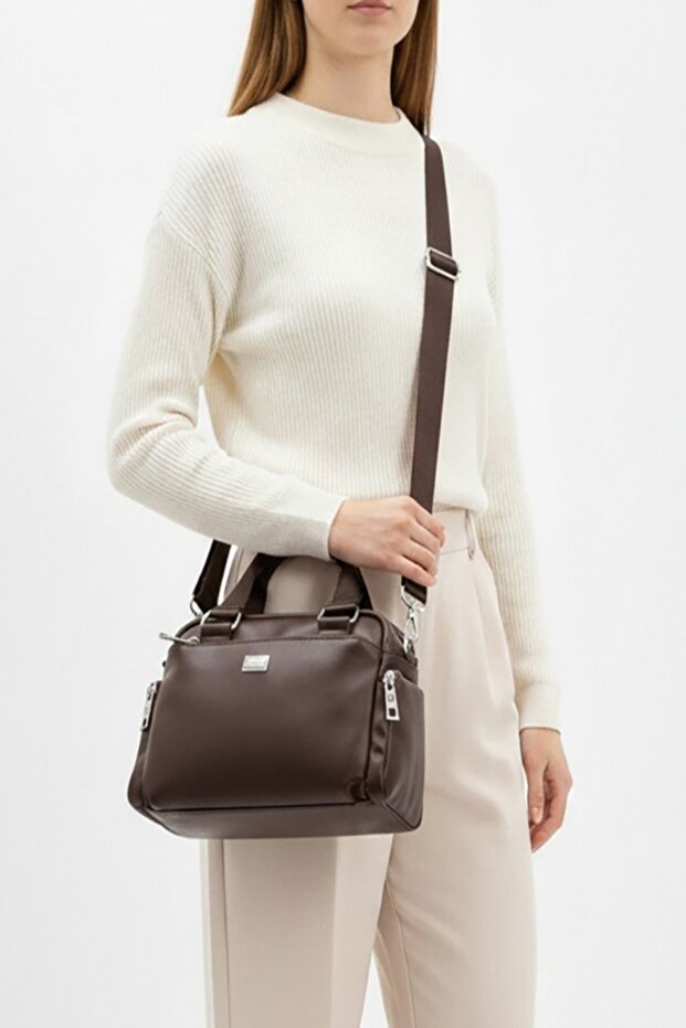 Elit Snms-1422C Women Shoulder Bag Brown