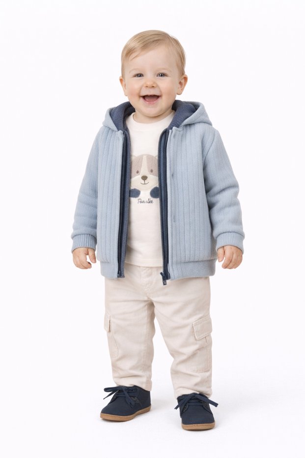 Boy's 4-Piece Jacketed Suit / Jacket-Cardigan-T-Shirt-Pants 4-Piece Suit 06-24 Months