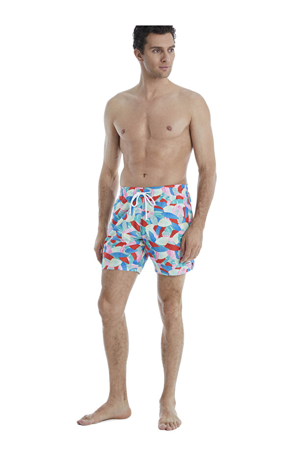 Badeshorts Medium Pattern mit kurzem Bein - 1