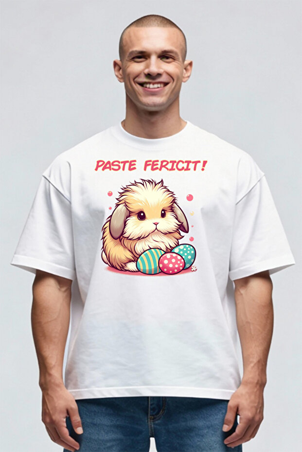 Tricou Oversize - Paște Fericit! - 1