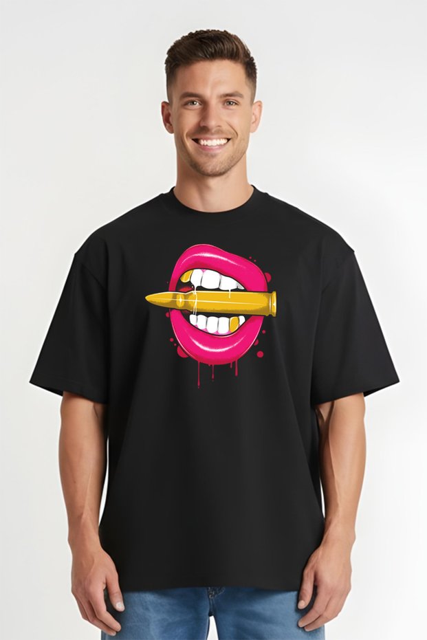 Tricou Oversize - Bullet Lips