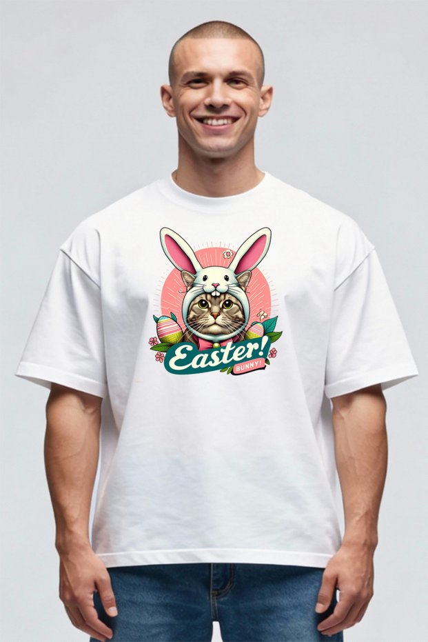 Tricou Oversize - Cat Bunny