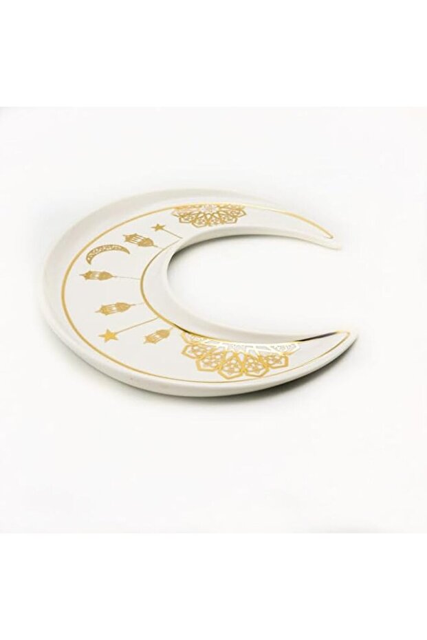 Zinnia Crescent Serving Plate – Golden Decorations