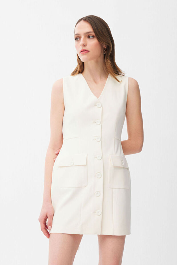 Kolsuz Mini Elbise - 4