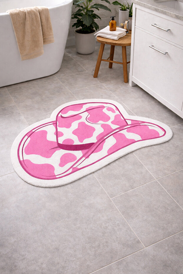 Non-Slip Sole Asymmetrical Pattern Machine Made Washable Young Girl's Room Rug 80X200
