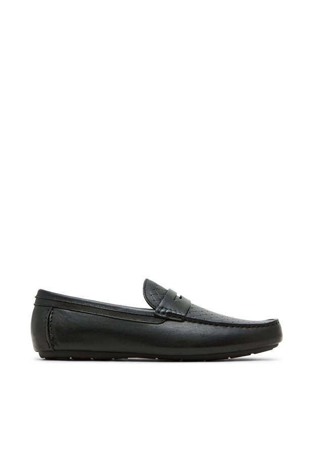 Kriston Solid Black Loafers - 1