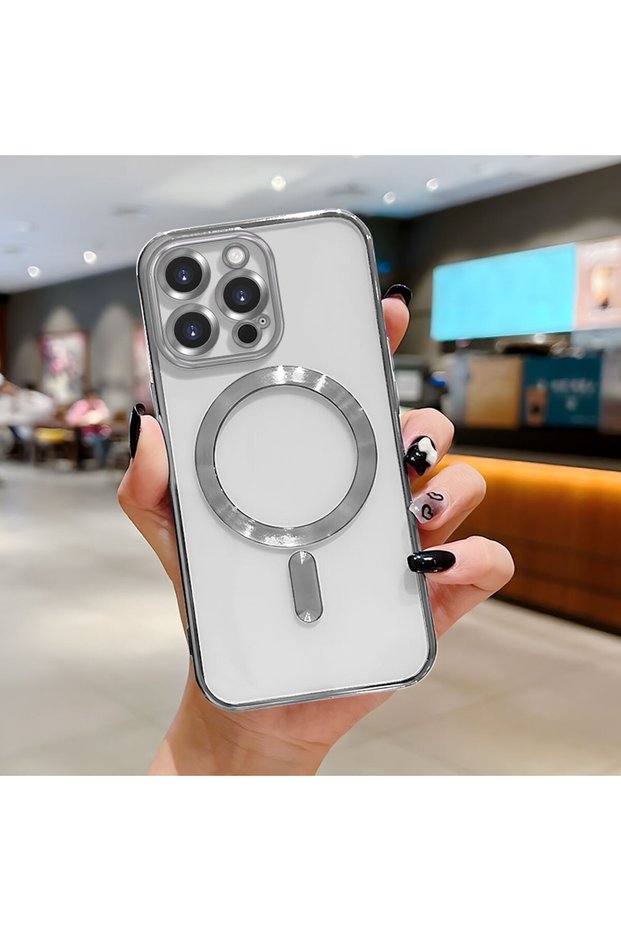 iPhone 14 Pro Max Compatible Transparent Soft Silicone Magsafe Wireless Phone Case