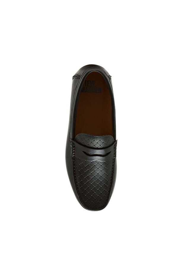 Kriston Solid Black Loafers - 2