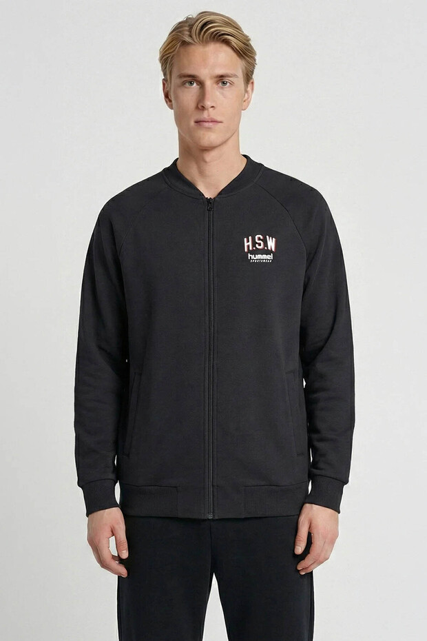 Hmlvıanda Bomber Zip سترة رياضية سوداء للرجال 922523-2001