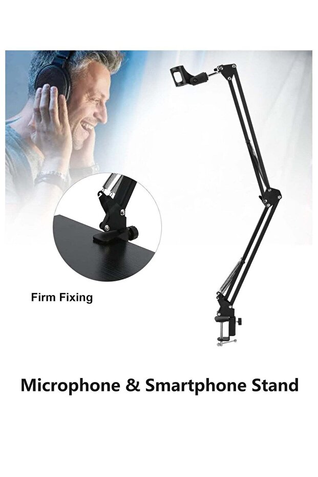 Microphone Stand Adjustable Microphone Desk Stand - 1