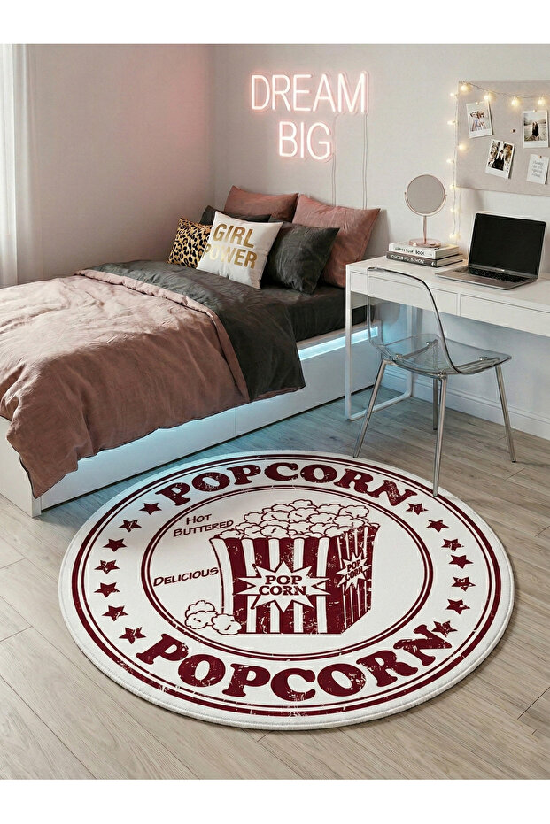 Non-Slip Sole Asymmetrical Pattern Machine Made Washable Young Girl's Room Rug 200X200