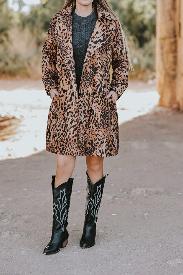 leopar trençkot