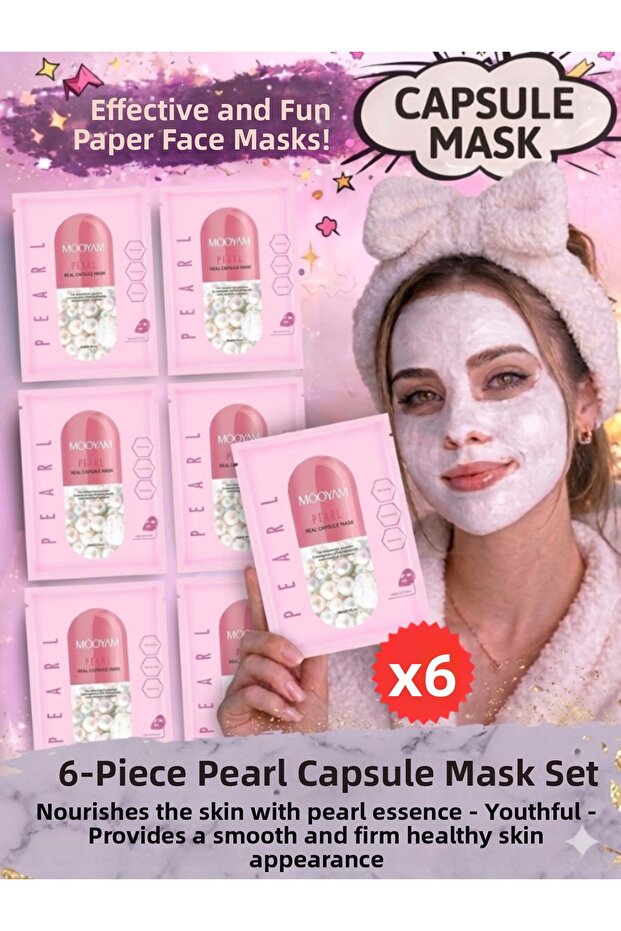 Most Preferred! Pearl Acid Capsule Mask Set of 6 Face Masks