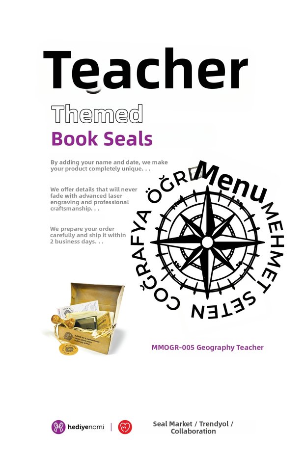 Mühürmarket > Geography Teacher Book Seal - Ex-Libris - Book Stamp > Mmogr-005