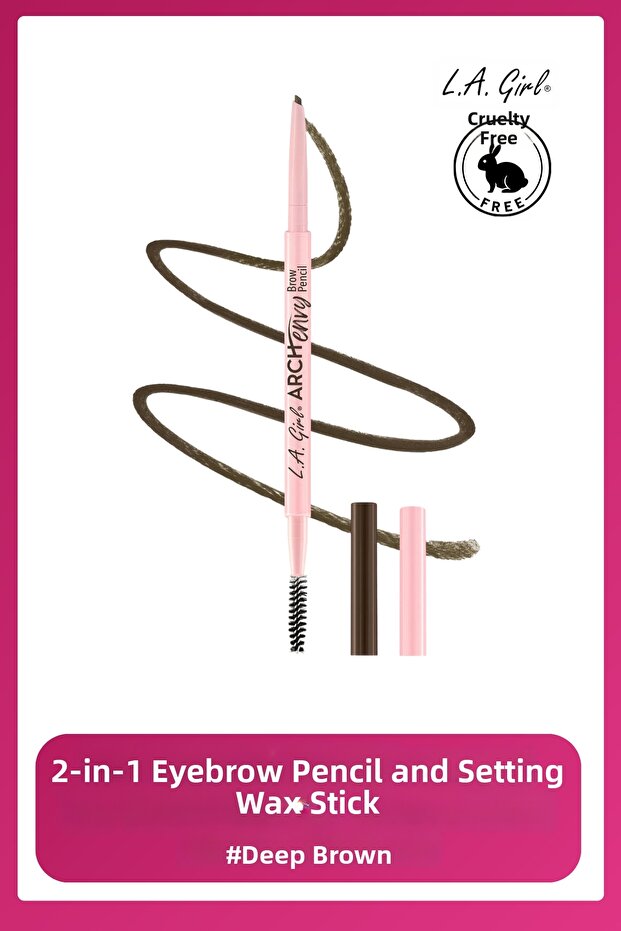Arch Envy – 2-in-1 Eyebrow Pencil and Fixing Wax Stick # Deep Brown - Gbp33